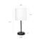 LimeLights White Shade Stick Lamps with USB Charging Port
